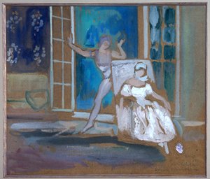 Vaslav Nijinski (1889-1950) und Tamara Karsavina (1885-1978) im Ballett "Le spectre de la rose"