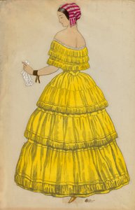 Kostüm für das Ballett "Les papillons" unter der Regie von Robert Schumann (1810-1856)
