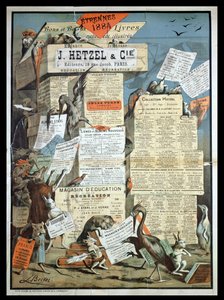 Werbung für den Verlag Hetzel aus Le Monde Illustre, Dezember 1883 von Leon Becker
