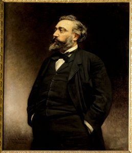 Porträt von Leon Gambetta (1838-1882), französischer Politiker. Gemälde von Leon Joseph Bonnat (1833-1922). Museum des Schlosses, Versailles von Leon Joseph Florentin Bonnat