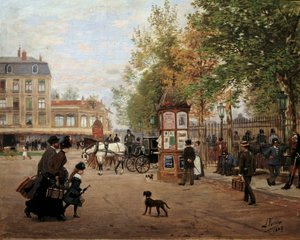 Der Place de la Gare in Nancy im Jahr 1887 von Leon Joseph Voirin