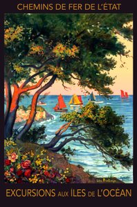 Ausflüge zu den Inseln des Atlantischen Ozeans, Noirmoutier, frühes 20. Jahrhundert (Plakat)