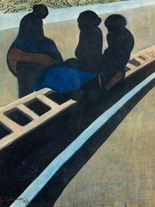 Fischerfrauen auf dem Kai von Leon Spilliaert
