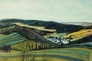 Landschaft, Blick auf Vressets/Sermois