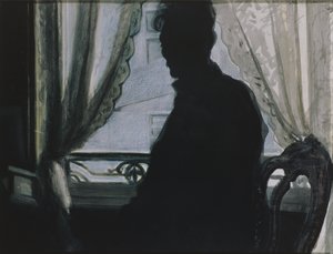 Silhouette des Künstlers