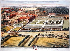 Southwick im Landkreis Southampton, graviert von Johannes Kip (ca. 1652-1722) (Gravur) von Leonard (after) Knyff