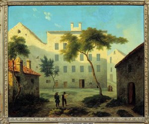 Ansicht des Geburtshauses von Napoleon Bonaparte (1769-1821) in Ajaccio auf Korsika