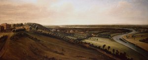 Blick von der Seite des Richmond Hill in Richtung des neuen Parks des Earl of Rochester von Leonard Knyff