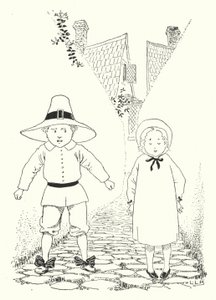 Es gab einen kleinen Jungen und ein kleines Mädchen, die in einer Gasse lebten von Leonard Leslie Brooke