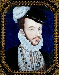 Porträt von Karl IX., König von Frankreich (1550-1574). von Leonard Limosin
