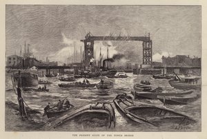 Tower Bridge im Bau, London