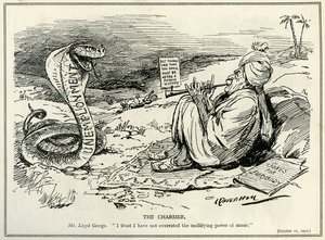 Lloyd George bezaubert die Schlange der Arbeitslosigkeit, 1921 von Leonard Raven Hill