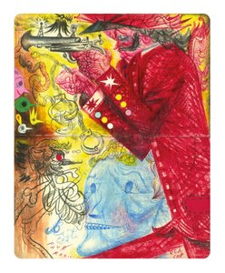 Rot Beschichtete Surreale Figuren von Leonardo Flores