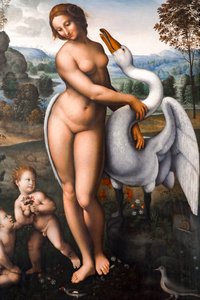 Leda und der Schwan von Leonardo da (after) Vinci