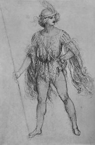 Ein Jüngling mit einer Lanze, ca. 1480, 1945 von Leonardo da Vinci