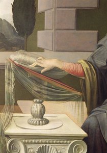 Detail der Jungfrau Maria (post Restauration) von Leonardo da Vinci