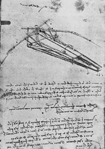 Zeichnung einer Flugmaschine, ca. 1480, 1945