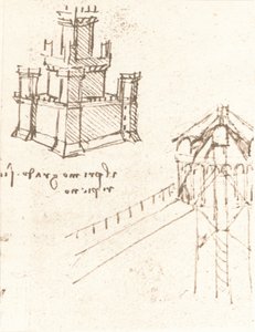 Zeichnung von Projekten für Burgen und Villen, um 1472-1519