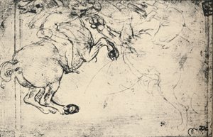 Kampf zwischen einem Reiter und einem Greif, ca. 1480