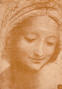 Kopf einer Frau, ca. 15. Jahrhundert von Leonardo da Vinci