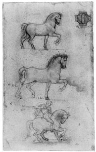 Studien für das Trivulzio-Monument, um 1508, 1954 von Leonardo da Vinci