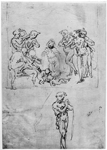 Studie zur Anbetung der Könige, ca. 1481, 1954