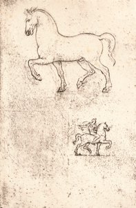 Studie für das Sforza-Denkmal, um 1482-1499 von Leonardo da Vinci