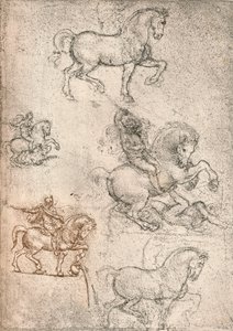 Studie für das Sforza-Denkmal, ca. 1482-ca. 1499 1883 von Leonardo da Vinci