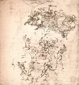 Studie für den Karton der Schlacht von Anghiari, ca. 1472-1505, 1883