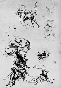 Studie eines Kindes mit einer Katze, 1478-1481, 1945