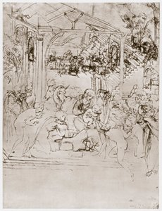 Die Anbetung der Könige, ca. 1480 von Leonardo da Vinci