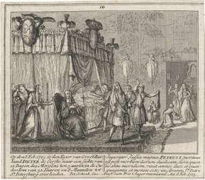Der Tod von Peter dem Großen am 8. Februar 1725