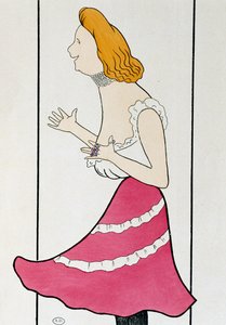 Schauspielerin Mademoiselle Cassive in La Dame de Chez Maxim, von Georges Feydeau, Karikatur von 1899 von Leonetto Cappiello
