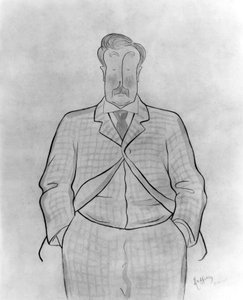 Alphonse Allais (1854-1905) französischer Journalist und Schriftsteller, Zeichnung von Leonetto Cappiello