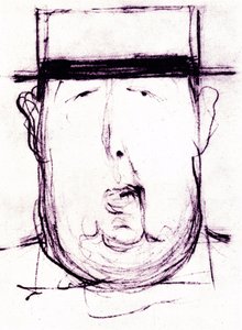 Karikatur des irischen Schriftstellers Oscar Wilde (1854-1900) von Leonetto Cappiello (1875-1942) 1899 von Leonetto Cappiello