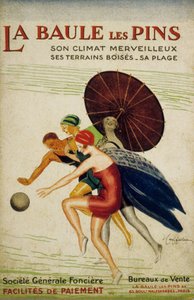 Französische Werbung von Leonetto Cappiello für die "Société Générale Foncière" von La Baule les Pins, Frankreich, 30er Jahre
