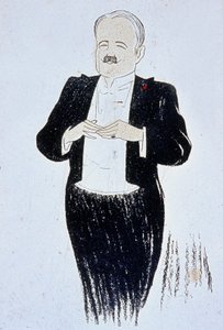 Marcel Prevost (1862-1941) französischer Romanautor, Zeichnung von Cappiello 1905 von Leonetto Cappiello
