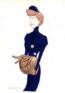 Porträt der Komikerin Gabrielle Reyu genannt Rejane (1856-1920) Karikatur von Leonetto Cappiello (1875-1942) 1903