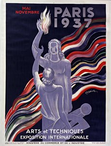 Plakat der Internationalen Ausstellung in Paris, 1937