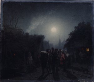 Vor einer Taverne. Nachtszene, 1860er-1870er