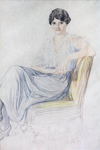 Porträt von Lise Bonnefon von Leopold (1872-1947) Lelee