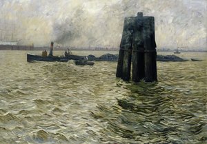 Der Hafen von Hamburg, 1894 von Leopold Karl Walter von Kalckreuth