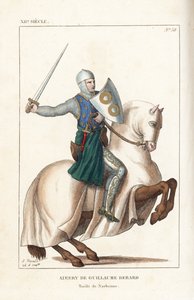 Aimery de Guillaume Berard, französischer Ritter, Condottiere und Kommandant der florentinischen Armee in der Schlacht von Campaldino von Leopold Massard