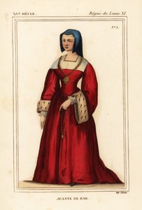 Jeanne de Bar, einzige Tochter von Robert de Bar, Ehefrau von Louis de Luxembourg von Leopold Massard