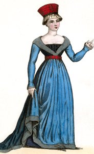 Marie de Fayel, Ehefrau von Renaud-de-Nanteuil und Mutter von Marguerite-de-Nanteuil, unter der Herrschaft von Karl VII.
