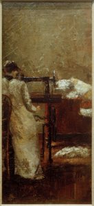 Frau an der Nähmaschine