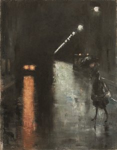 Nächtliche Straßenszene, Berlin (Leipziger Straße?), ca. 1920