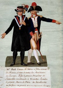Französische Revolution: Darstellung von Jean Sylvain Bailly, Präsident der Konstituierenden Versammlung von Versailles und dann Bürgermeister der Stadt Paris von Lesueur Brothers