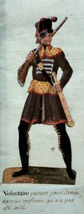 Französische Revolution: Freiwilliger Aufbruch zur Armee. Gouache der Brüder Lesueur, Musée Carnavalet, Paris von Lesueur Brothers