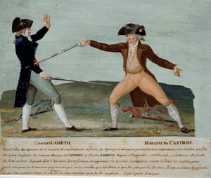 Französische Revolution: Duell zwischen Charles Lameth und dem Marquis de Castries von Lesueur Brothers